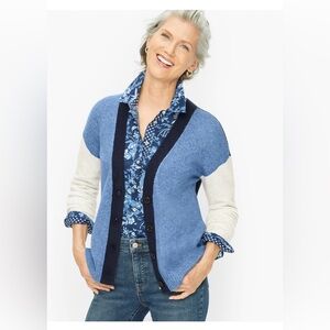 New with Tags Talbots Colorblock Cardigan size Large
